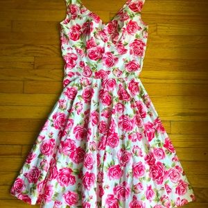Vintage inspired 1940s Floral Dress